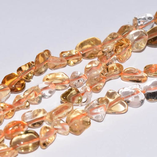 Buy Nugget Beads Citrine - 5-10x4-6mm - Hole 0.7mm (1 Strand 40cm)