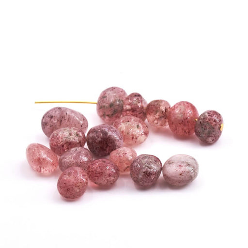Buy Nugget Beads Strawberry Quartz 12-10x9-6mm - Hole: 1mm (10)