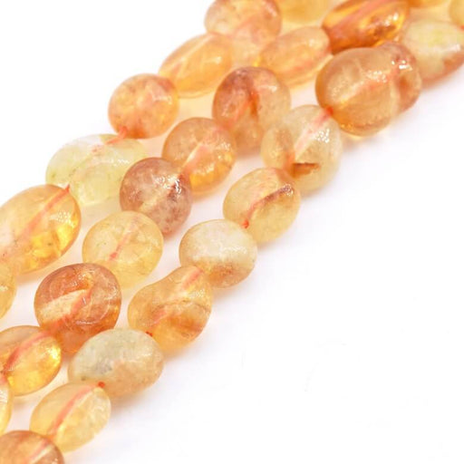 Buy Nuggets Beads Rounded Citrine 6-10x8-10mm - Hole: 1mm (1 Strand-38cm)