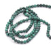 Round Beads Faceted Natural Malachite 3mm - Trou: 0.6mm (1 strand-38cm)
