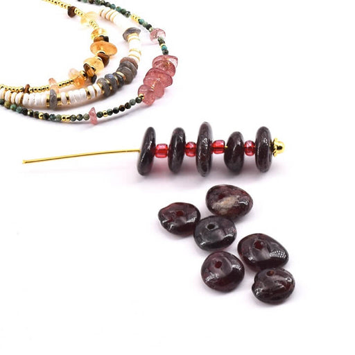 Buy Heishi Beads slice Polished Garnet 15-8x2-4mm (10)