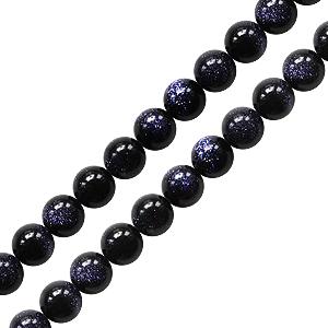 Buy Blue goldstone round beads 4mm strand