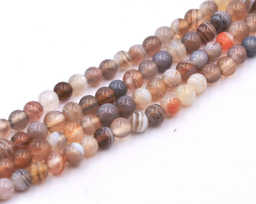 African Agate Round Beads 4mm -Hole: 0.8mm - 39cm (1 strand)