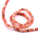 Rondelle Beads Faceted Jade Dyed Strawberry Quartz - 4x3mm - Hole: 1mm (1 strand-35cm)