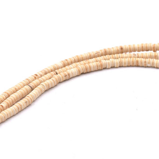 Buy Heishi Beads Ivory Imitation Stone 4x2mm (1 Strand-36cm)