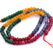 Mix dyed Jade faceted rondelle bead 4mm - Hole: 0.5mm (1 Strand-35cm)