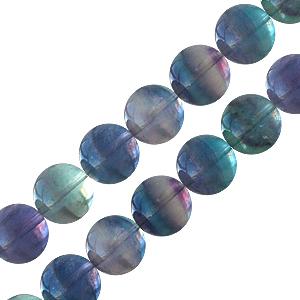 Buy Rainbow fluorite round beads 8mm strand