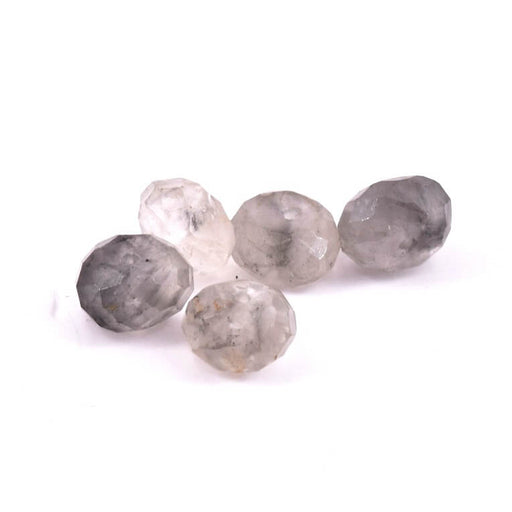 Buy Faceted Rondelle Beads Gray Quartz - 8x5mm - Hole: 1mm (5)