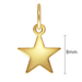 Charm pendant star with ring - 8mm Gold filled(1)