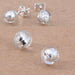 Murano Beads Round Half-drilled Crystal and Silver 6mm (2)
