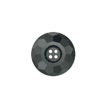 Swarovski 3008 button jet HEMATITE 14mm (1)