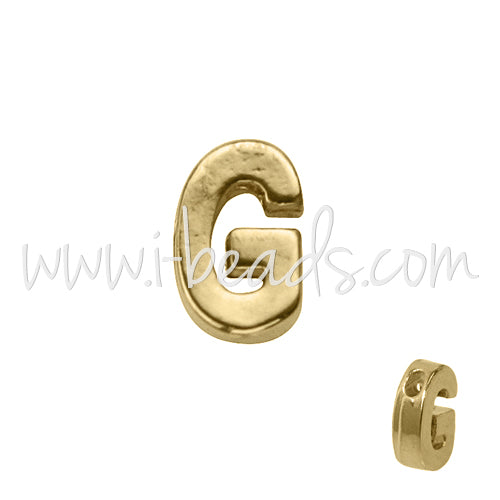 Buy Letter bead G gold plated 7x6mm (1)