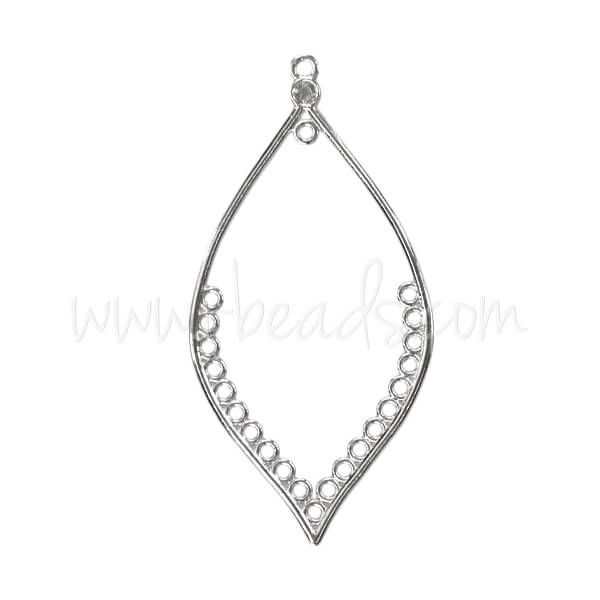 Leaf component silver plated 36x73mm (2)