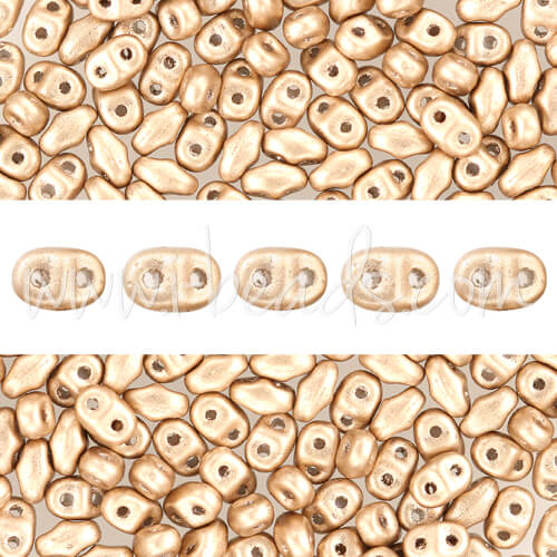 MiniDuo beads 2.5x4mm matte metallic flax (10g)