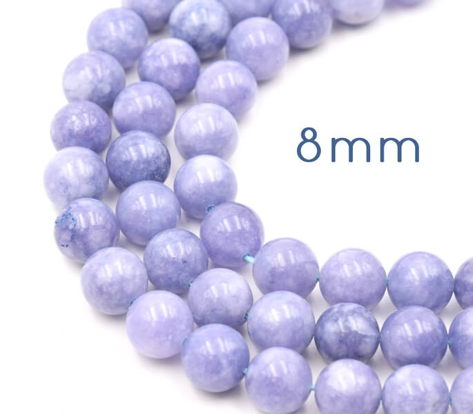 Dyed Natural Quartz Round Bead Strand, Imitation Aquamarine, 8mm (46 beads)