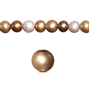 Freshwater pearls potato round shape topaz mix 5mm (1)