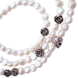 Freshwater pearls nugget shape white 7-8mm (1)