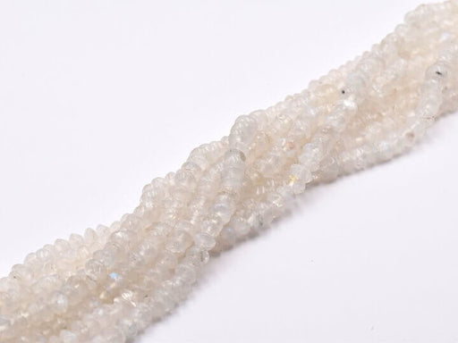 Buy Heishi bicone Beads chips MOONSTONE - 5mm - hole 0.5mm, 35cm (1 strand)