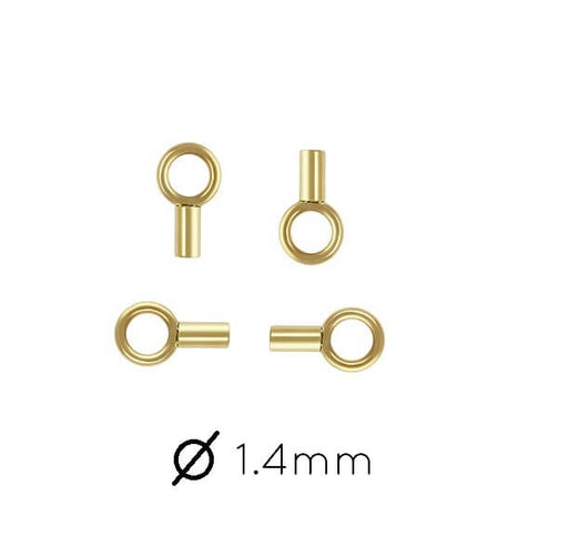 Buy Crimp clasps for thin chain and cord 1.3mm Gold filled (2)