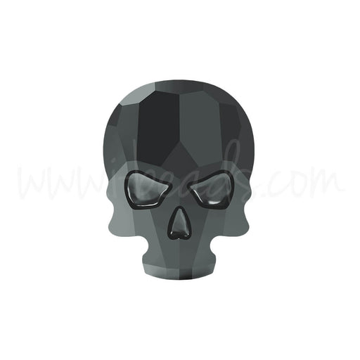 Buy Swarovski 2856 skull flat back jet hematite 10x7.5mm (1)