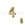 Beads wholesaler Letter bead number 4 gold plated 7x6mm (1)
