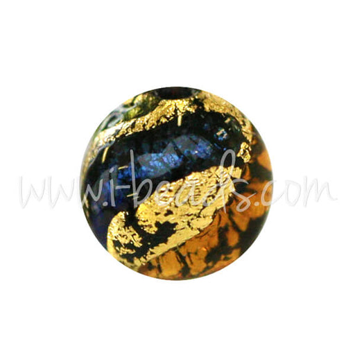 Buy Murano bead round multicolour mix and gold 8mm (1)