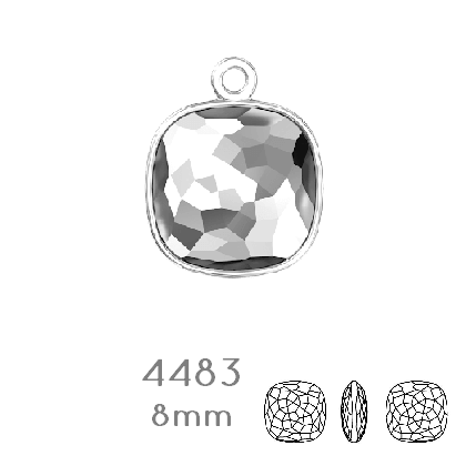 Buy 4483/J Swarovski Fantasy Cushion Fancy Stone Pendant setting Rhodium - 8mm (1)