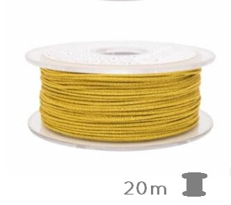 Polyester and Metal Thread - Light GOLD 1 mm -(sold per roll - 20m)