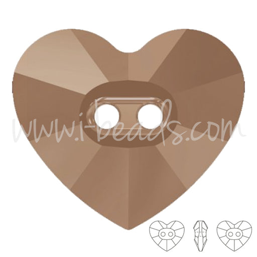 Buy 3023 Swarovski heart crystal button crystal rose gold 12x10.5mm (2)