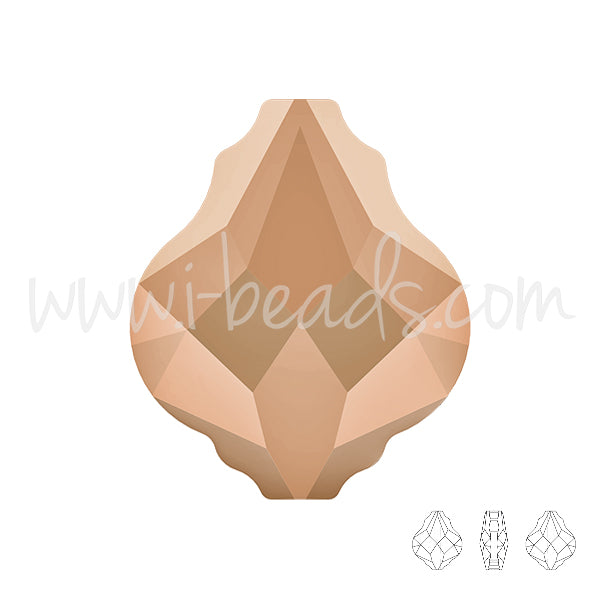 Swarovski 5058 Baroque bead crystal rose gold 2x 10mm (1)