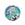 Beads wholesaler Murano bead round blue and silver 10mm (1)