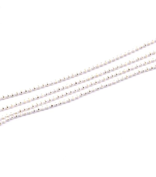 Buy Ball chain 1.5mm brass golden and white plated (1m)