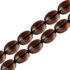 Smoky quartz olive shape beads 8x10mm strand (1)