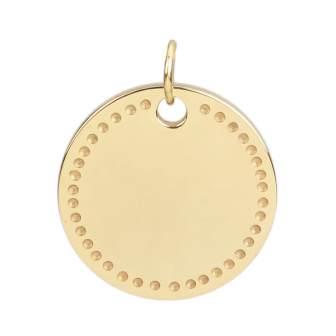 Buy Gold steel medal 20mm thick 2mm with ring (sold per unit)