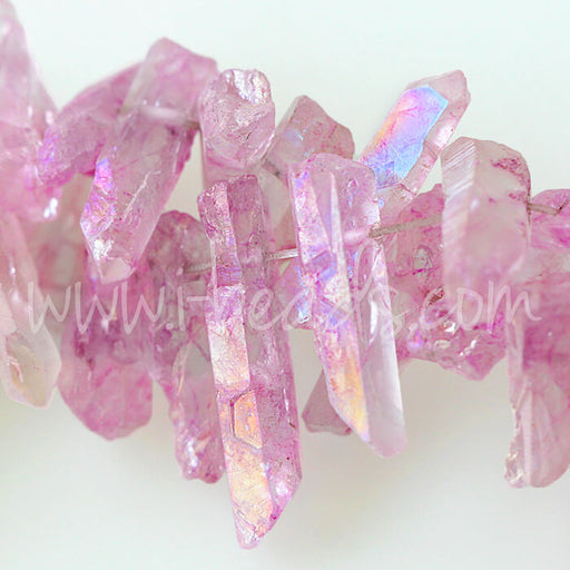 Buy Raw crystal quartz pendants pink crystal (4)