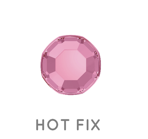 Buy Swarovski 2000 hot fix flat back rhinestones Light rose foiled SS3 -1.4mm (80)