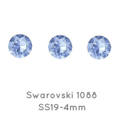 Buy Swarovski 1088 xirius chaton Light Sapphire F 4mm -SS19 (10)