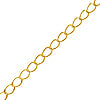 Curb chain with 2.5x5mm rings metal gold plated (1m)