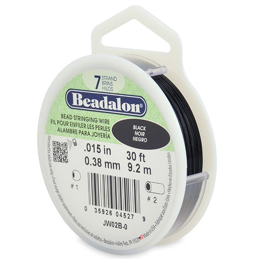 Buy Beadalon bead stringing wire 7 strands black 0.38mm, 9.2m (1)