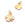 Beads Retail sales Charm, pendant Four Leaf Clover gold Plated 18K 11x8mm (1)