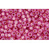 cc2106 - Toho beads 11/0 silver lined milky hot pink (10g)