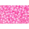 cc969 - Toho beads 11/0 crystal/neon carnation lined (10g)