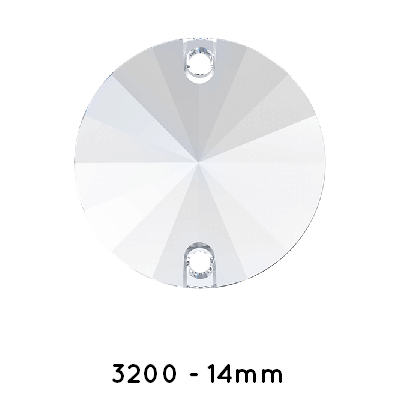 Swarovski 3200 Rivoli SewOn Crystal Foiled 14mm (1)