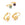 Beads Retail sales Cupped earring setting for cabochon 8mm gold plated (2)