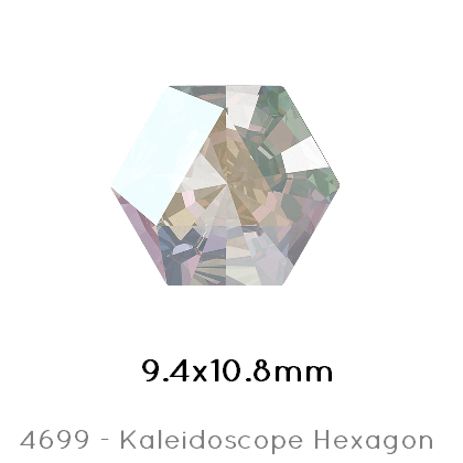 Buy Swarovski 4699 Kaleidoscope Hexagon Crystal AB Foiled 9,4x10,8mm (1)