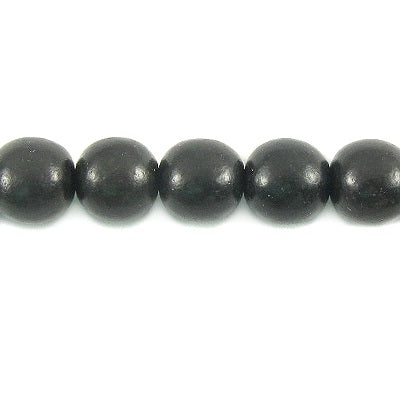 Black EBONY round beads strand 8mm (1)