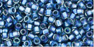 cc263 - Toho Takumi LH round beads 11/0 inside color rainbow crystal/light capri (10g)