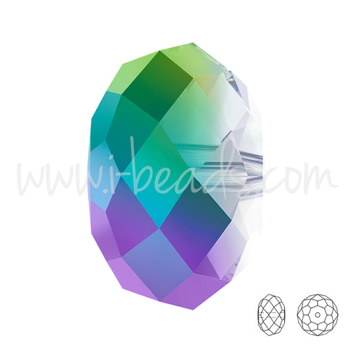 5040 Swarovski briolette beads crystal scarabaeus green 8mm (6)