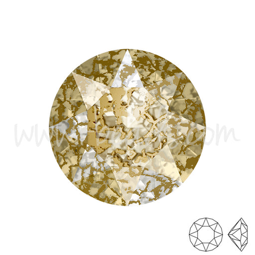Buy Swarovski 1088 xirius chaton crystal gold patina effect 6mm-ss29 (6)