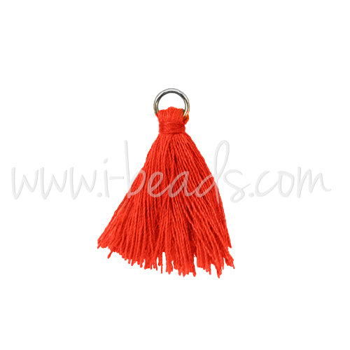 mini tassel with ring red 25mm (1)